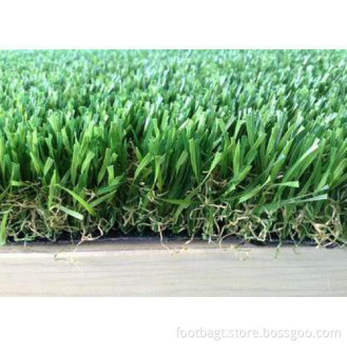 W Shape Landscape Garden Artificial Grass UV Resistant For